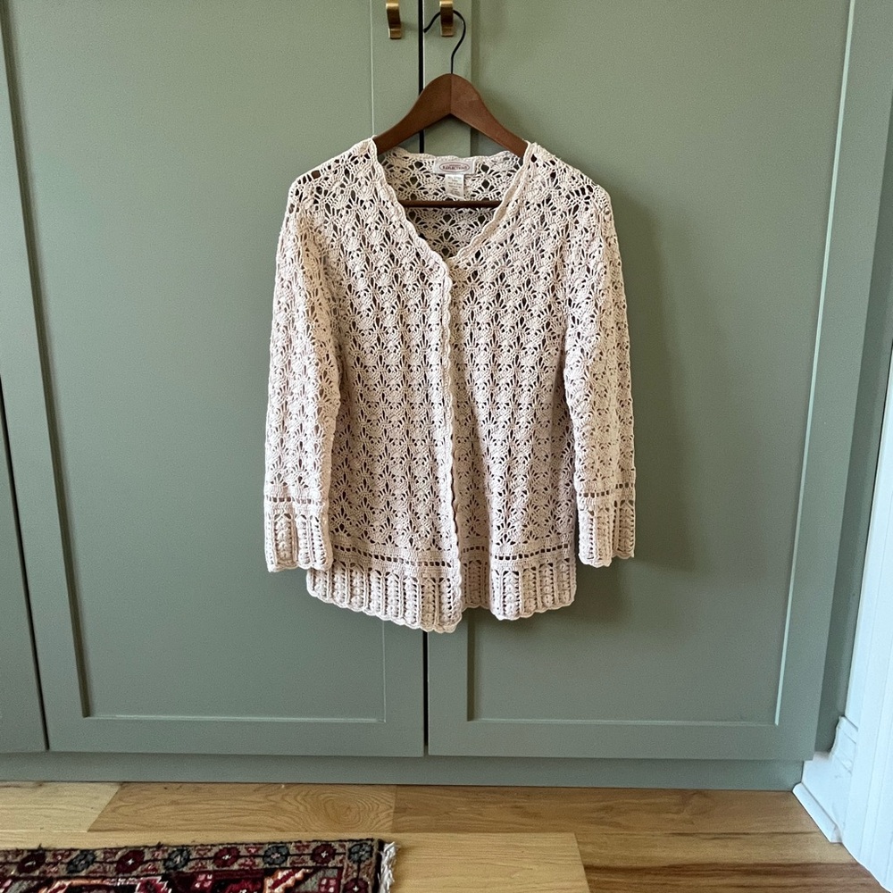 Vintage Northern Reflections crochet cardigan